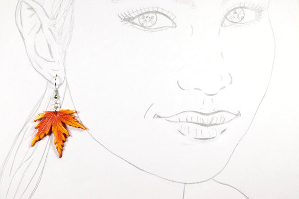 DANGLING EARRINGS LEAF VARIOUS