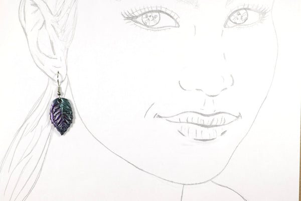 DANGLING EARRINGS LEAF VARIOUS