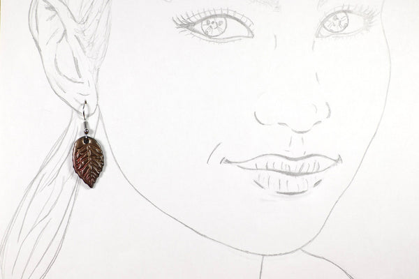 DANGLING EARRINGS LEAF VARIOUS