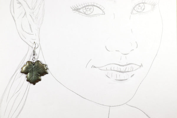 DANGLING EARRINGS LEAF VARIOUS