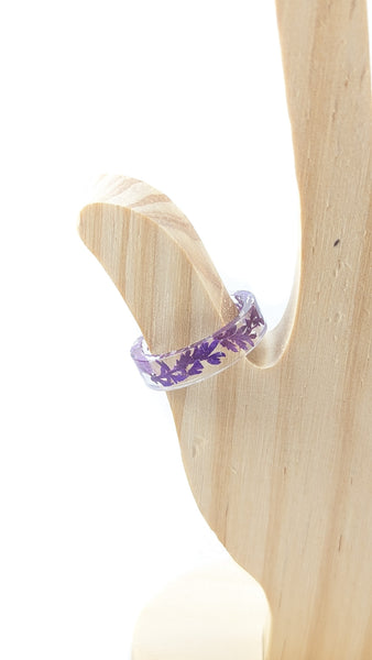 RINGS with flowers in resin