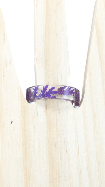 RINGS with flowers in resin