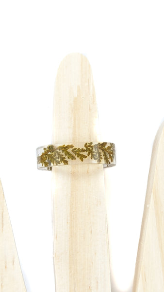 RINGS with flowers in resin