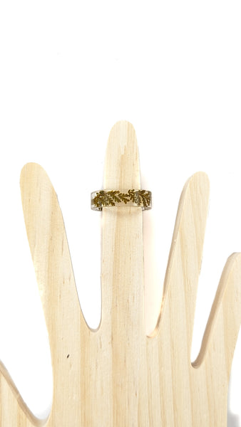 RINGS with flowers in resin