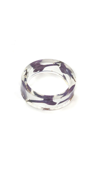 RINGS with flowers in resin