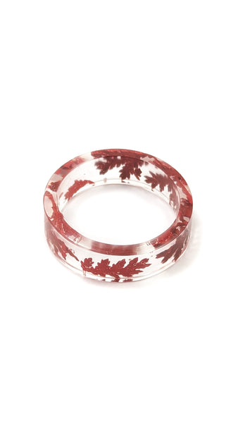 RINGS with flowers in resin