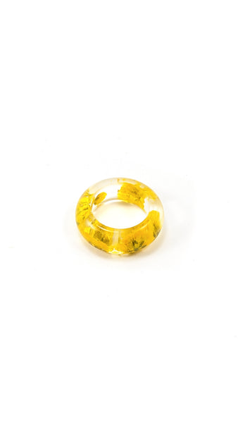 RINGS with flowers in resin