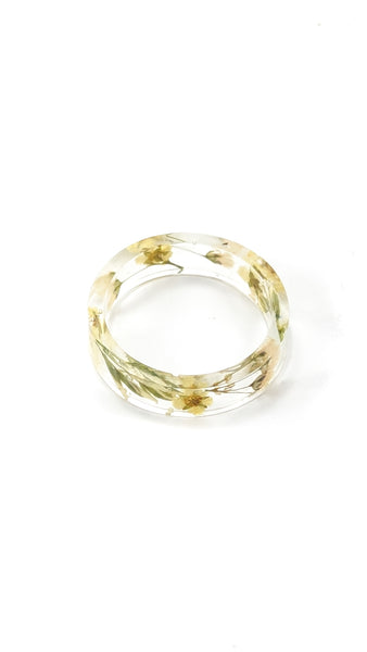 RINGS with flowers in resin