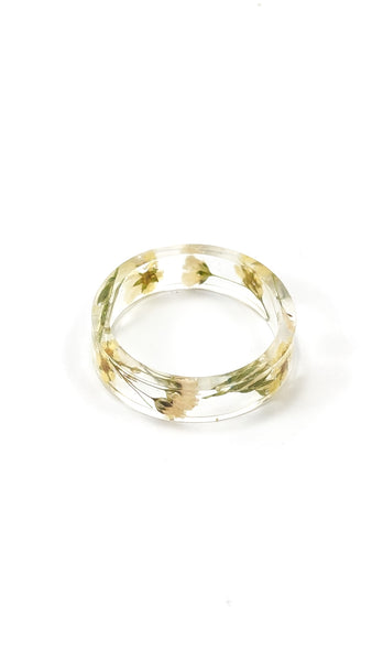 RINGS with flowers in resin