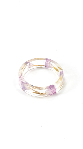 RINGS with flowers in resin