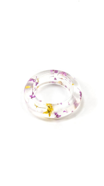 RINGS with flowers in resin