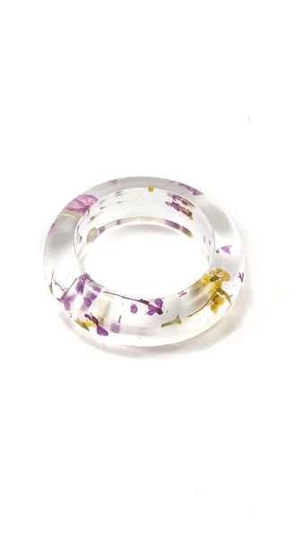 RINGS with flowers in resin