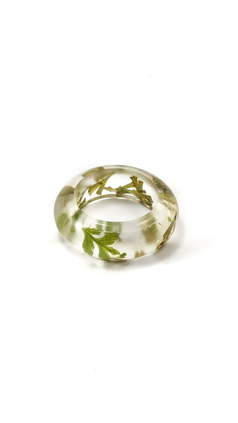 RINGS with flowers in resin