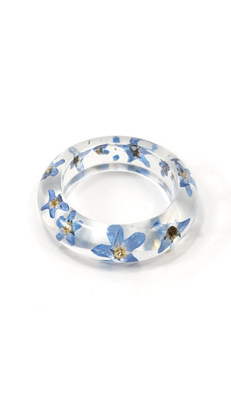 RINGS with flowers in resin