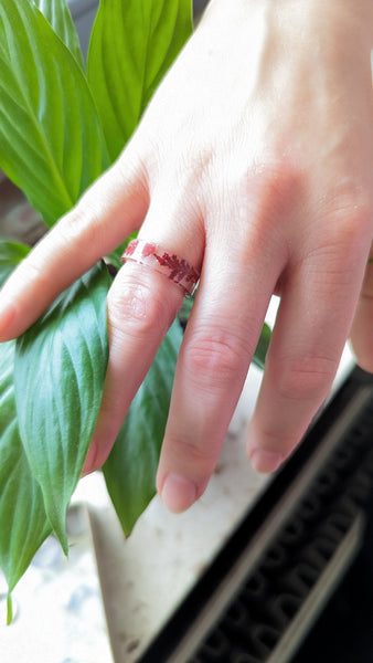 RINGS with flowers in resin