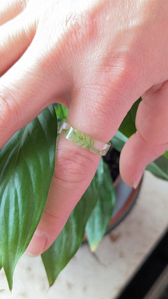 RINGS with flowers in resin