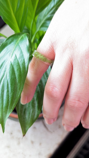 RINGS with flowers in resin