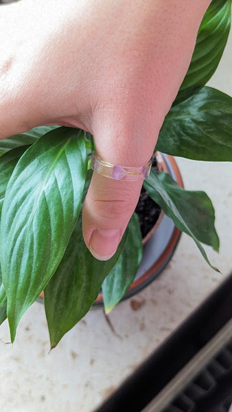 RINGS with flowers in resin