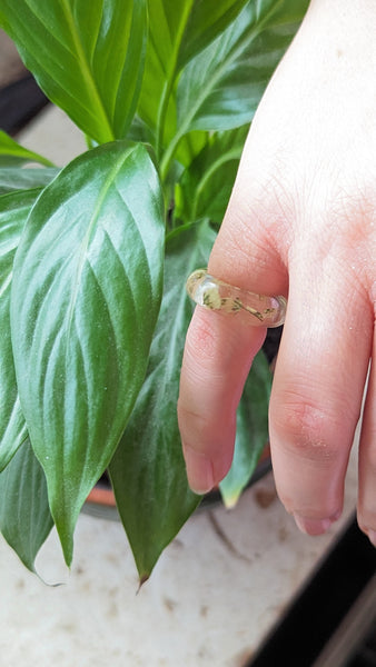 RINGS with flowers in resin