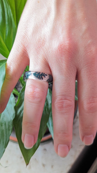 RINGS with flowers in resin