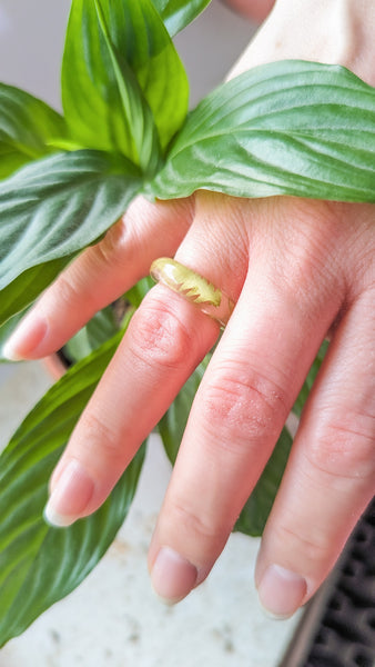 RINGS with flowers in resin