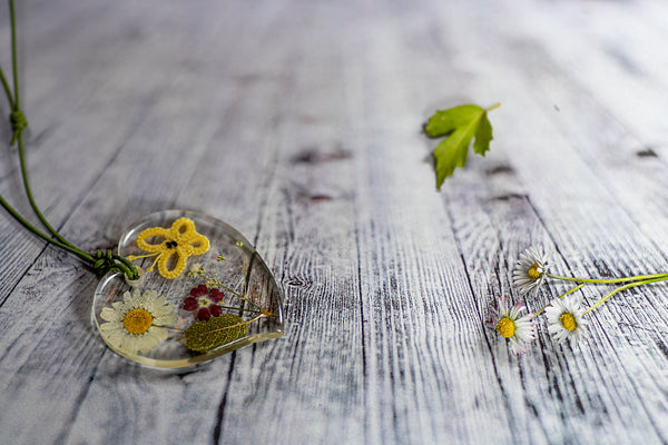 PENDANT OF YELLOW BUTTERFLY ON A SUNNY MEADOW
