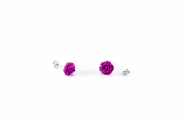 FIXED ROSE EARRINGS IN DIFFERENT COLORS