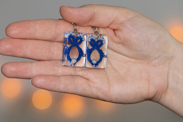 RECTANGULAR FISH EARRINGS IN DIFFERENT COLORS