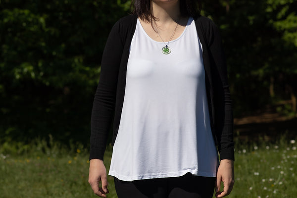 ROUND FOUR LEAF CLOVER PENDANT