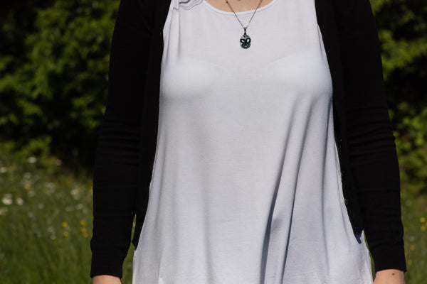 OVAL BUTTERFLY PENDANT