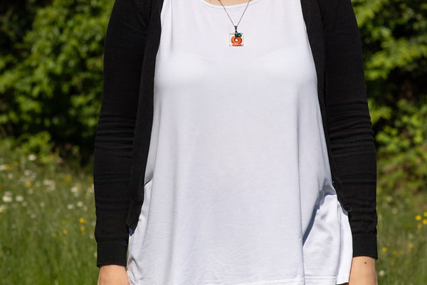 SQUARE PENDANT ORANGE