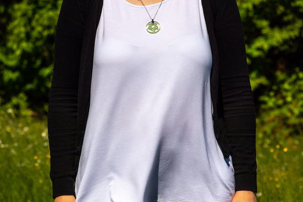 MAPLE LEAF PENDANT WITH BEADS