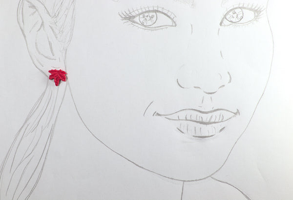 FIXED MAPLE LEAF EARRINGS IN DIFFERENT COLORS