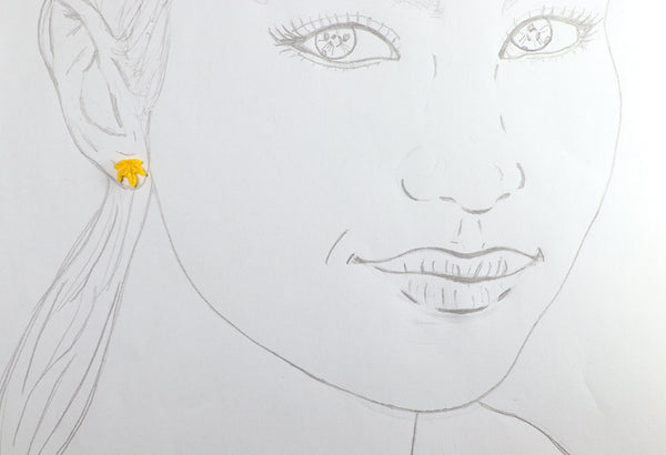 FIXED EARRINGS MEDIUM LARGE MAPLE LEAF DIFFERENT COLORS