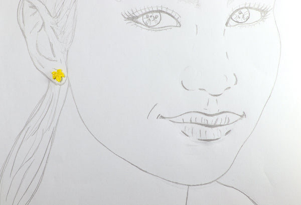 FIXED EARRINGS MEDIUM LARGE MAPLE LEAF DIFFERENT COLORS