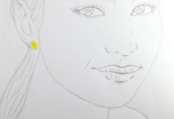 FIXED MINI LEAF EARRINGS IN DIFFERENT COLORS