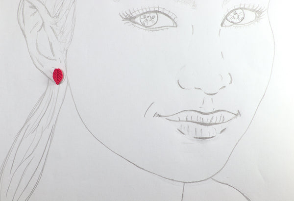 FIXED LEAF EARRINGS IN DIFFERENT COLORS