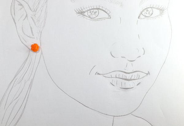 FIXED ROSE EARRINGS IN DIFFERENT COLORS