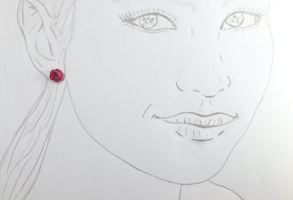 FIXED ROSE EARRINGS IN DIFFERENT COLORS