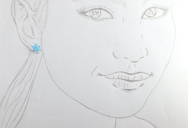 FIXED SNOWFLAKE EARRINGS DIFFERENT