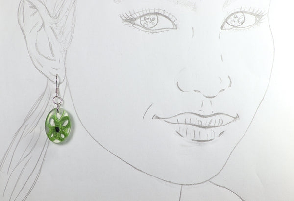 OVAL BUTTERFLY EARRINGS IN DIFFERENT COLORS