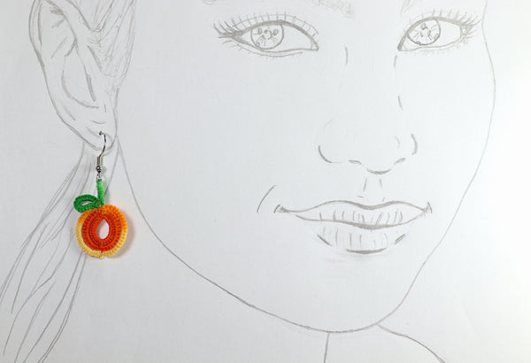 ORANGE FRUIT EARRINGS
