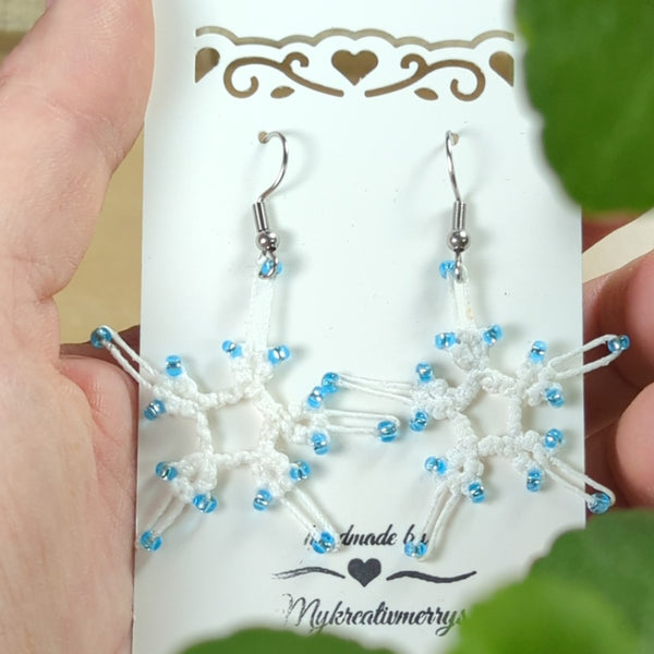 CHRISTMAS SNOWFLAKE EARRINGS