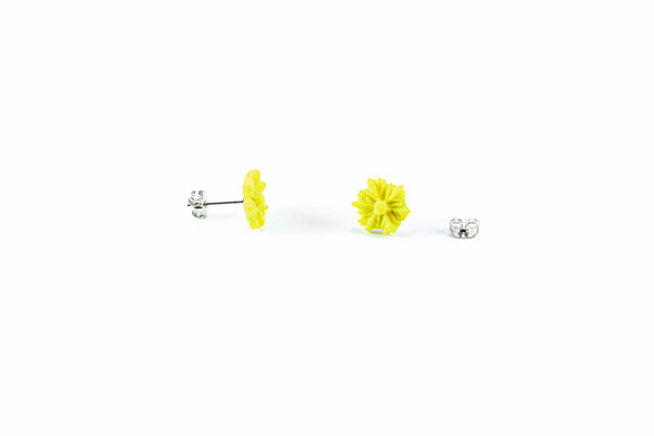 FIXED EARRINGS FLOWER IN DIFFERENT COLORS