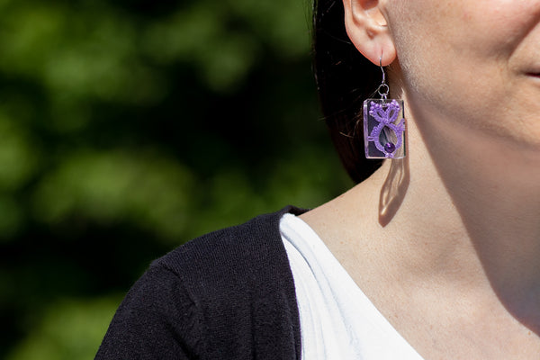 RECTANGULAR FISH EARRINGS IN DIFFERENT COLORS